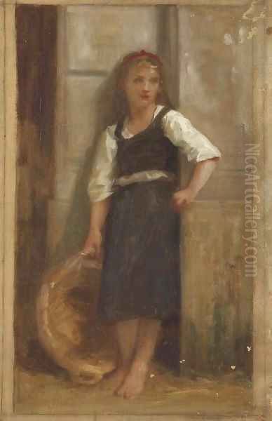 Etude pour La fille du pecheur Oil Painting by William-Adolphe Bouguereau