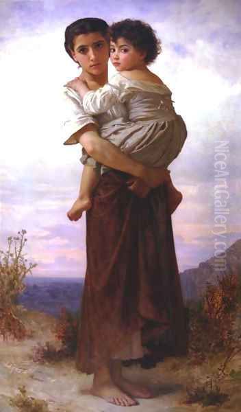 Les Bohemmiennes Oil Painting by William-Adolphe Bouguereau