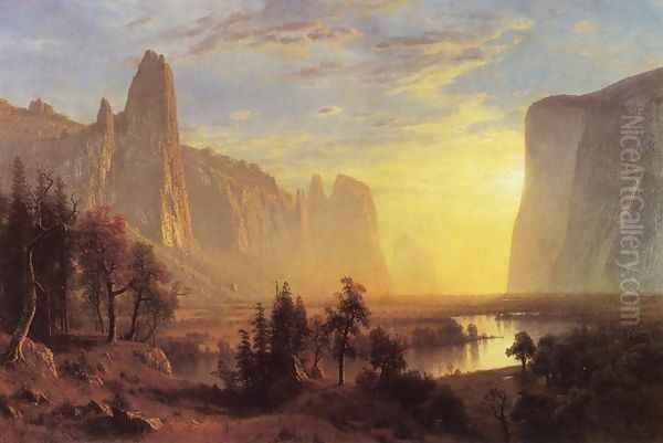 Yosemite Valley Yellowstone Park Oil Painting by Albert Bierstadt