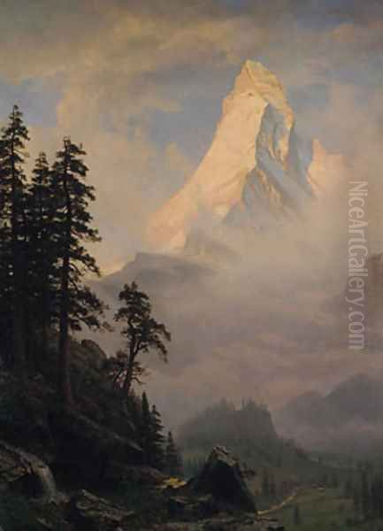 Sunrise On The Matterhorn Oil Painting by Albert Bierstadt