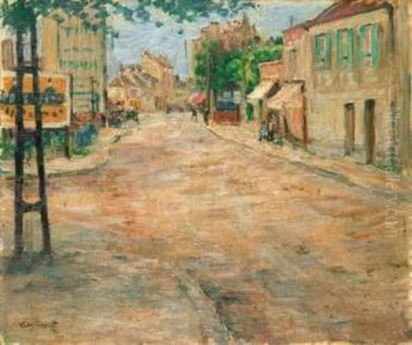 Franzosische Strassenszene Oil Painting by Paul Vahrenhorst