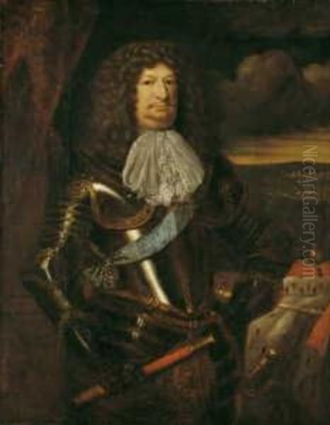 Bildnis Des Kurfursten Friedrich Wilhelm Von Brandenburg (1620-1688) Oil Painting by Jacques Vaillant