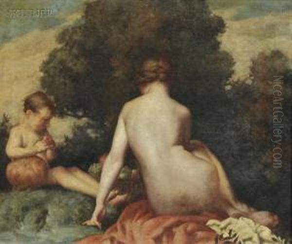 Allegorical Scene Of The Bounty Of Nature Oil Painting by Louis David Vaillant