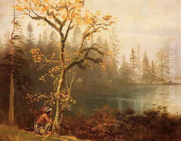 Indian Scout Oil Painting by Albert Bierstadt