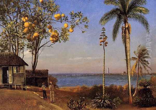 A View In The Bahamas Oil Painting by Albert Bierstadt