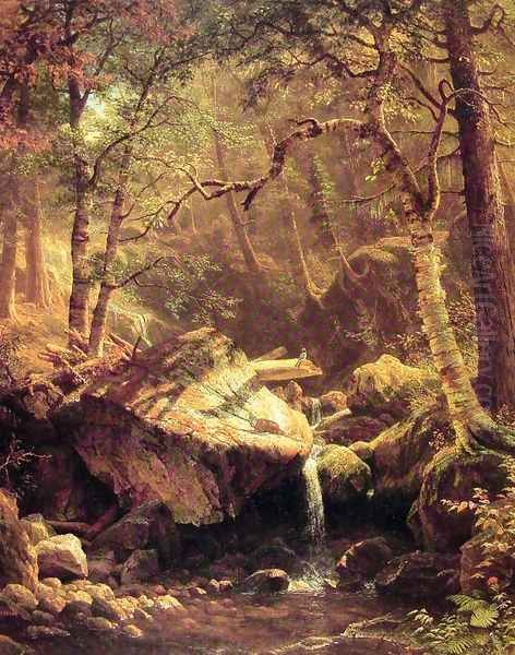 The Mountain Brook Oil Painting by Albert Bierstadt