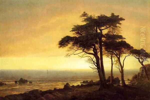 California Coast Oil Painting by Albert Bierstadt