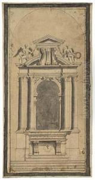 Design For An Altar Oil Painting by Luigi Valadier