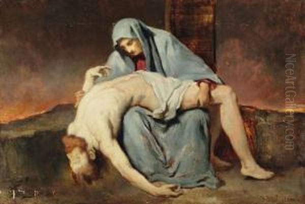 Pieta Oil Painting by Jules Emmanuel Valadon