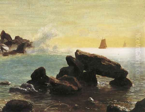 Farralon Islands California Oil Painting by Albert Bierstadt