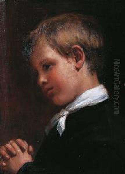 Portrait De Jeune Garcon Oil Painting by Jules Emmanuel Valadon