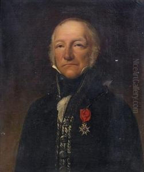 Portrait D'homme Oil Painting by Alexis Leon Louis Valbrun