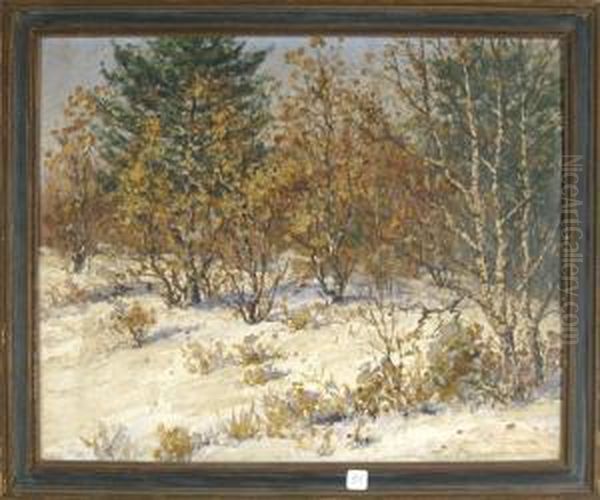 Fall Landscape Oil Painting by Theodor Victor Carl Valenkamph