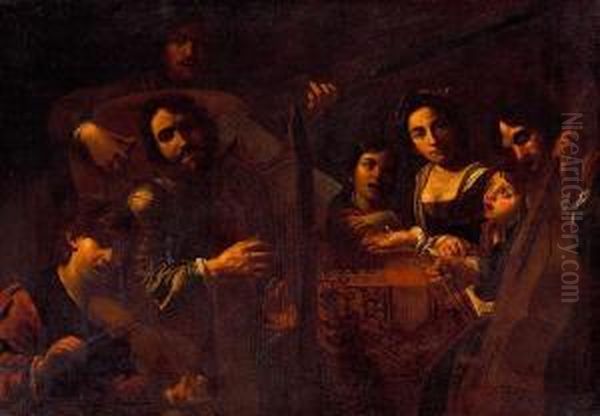 Concierto Oil Painting by Valentin De Boulogne