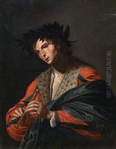 Apollo In Vesti Dipastore Oil Painting by Valentin De Boulogne