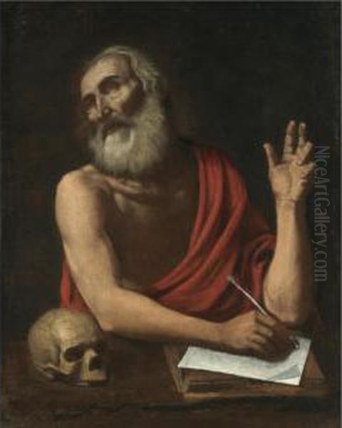 Saint Jerome Oil Painting by Valentin De Boulogne