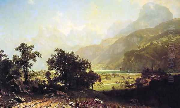 Lake Lucerne Switzerland Oil Painting by Albert Bierstadt