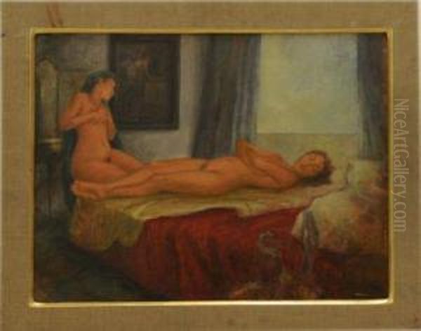 ''mujeres Desnudas'' Oil Painting by Giovanni Domenico Valentini