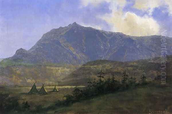 Indian Encampment Oil Painting by Albert Bierstadt