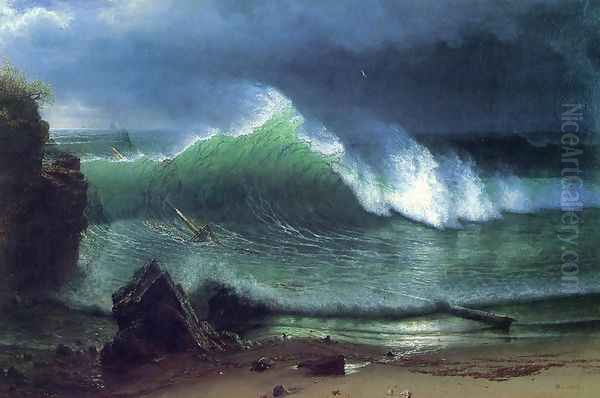 Emerald Sea Oil Painting by Albert Bierstadt