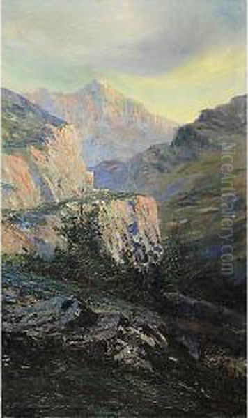 Veduta Della Ande Oil Painting by Alberto Valenzuela Llanos