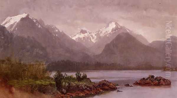 The Grand Tetons Wyoming Oil Painting by Albert Bierstadt