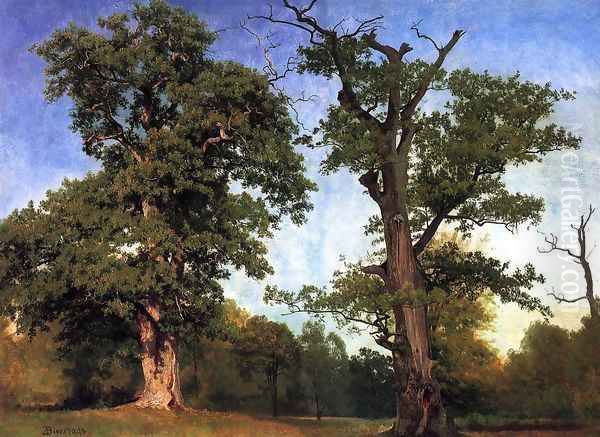 Pioneers Of The Woods Oil Painting by Albert Bierstadt