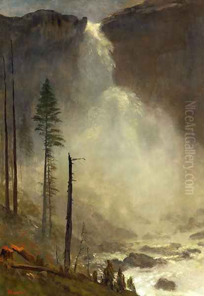 Nevada Falls Oil Painting by Albert Bierstadt