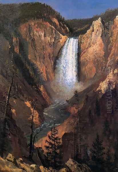 Lower Yellowstone Falls Oil Painting by Albert Bierstadt