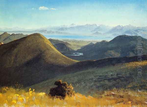 Mono-Lake, Sierra Nevada, California, 1872 Oil Painting by Albert Bierstadt