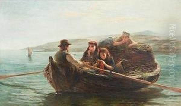 Peat Boat, Shetland (possibly) Oil Painting by William Fleming Vallance