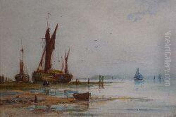 At Low Tide Oil Painting by William Fleming Vallance