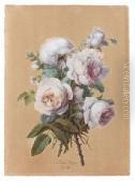 Bouquet De Roses Oil Painting by Anne Vallayer-Coster