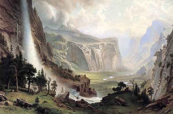 The Domes Of The Yosemite Oil Painting by Albert Bierstadt