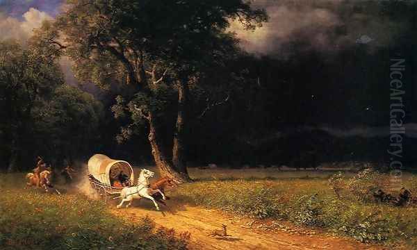 The Ambush Oil Painting by Albert Bierstadt