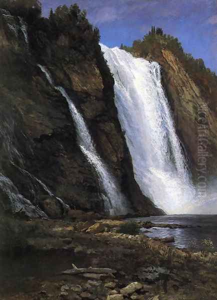 Waterfall Oil Painting by Albert Bierstadt