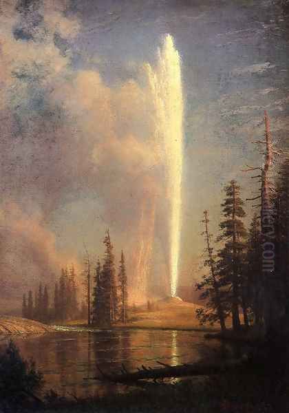 Old Faithful Oil Painting by Albert Bierstadt