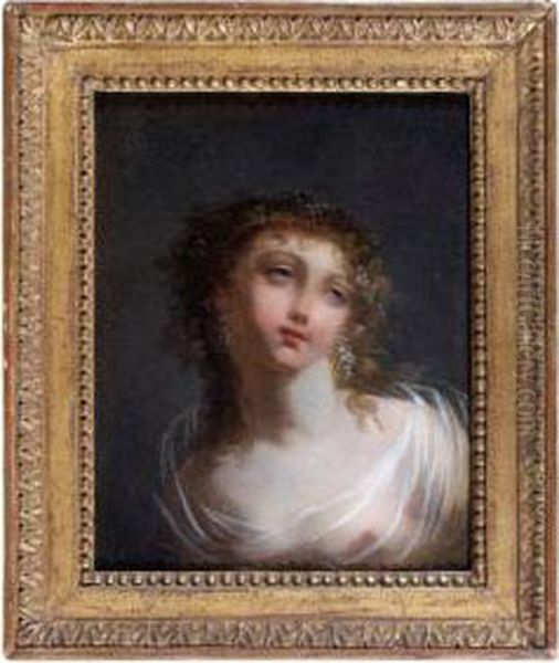 Bacchante Oil Painting by Jacques Antoine Vallin