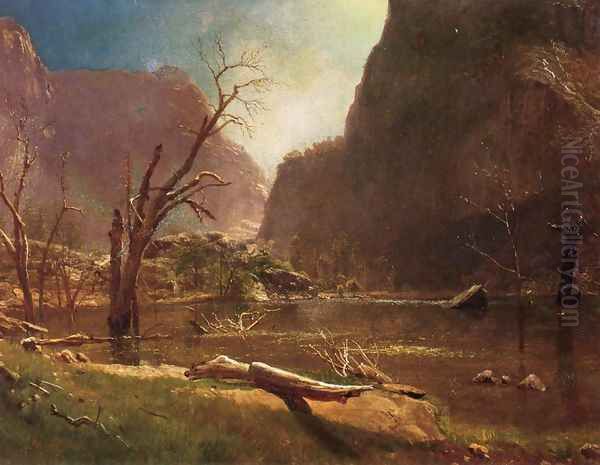 Hatch Hatchy Valley California Oil Painting by Albert Bierstadt