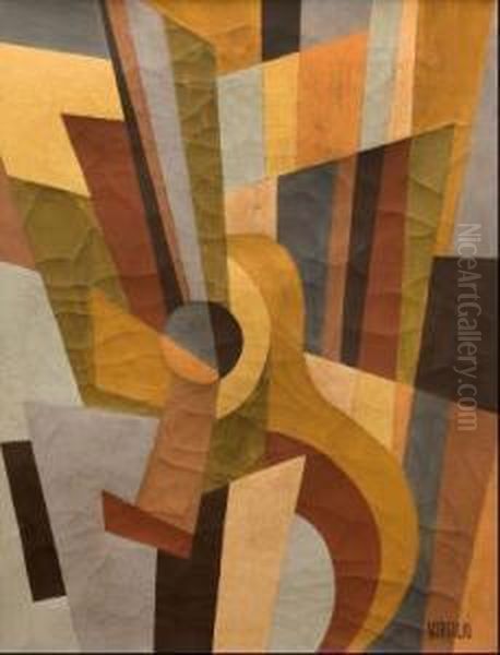 Composicion Cubista Oil Painting by Virgilio Vallmajo