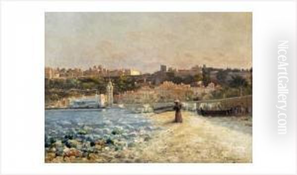 Le Port De Monaco Oil Painting by Paul Felix Vallois