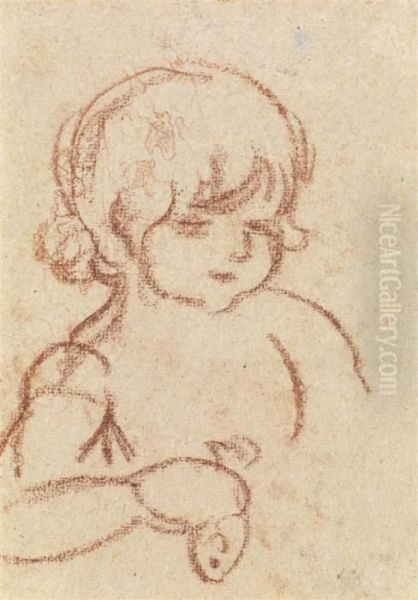 Portrait D'enfant Oil Painting by Louis Valtat