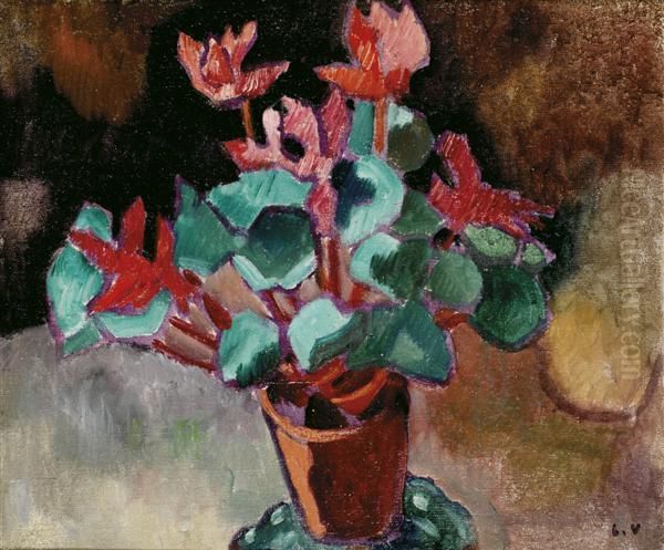 Vase De Fleurs Oil Painting by Louis Valtat