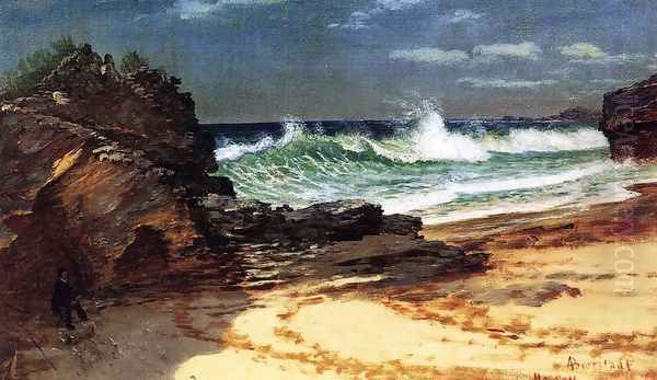 Beach at Nassau Oil Painting by Albert Bierstadt