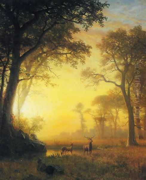 Light in the Forest Oil Painting by Albert Bierstadt