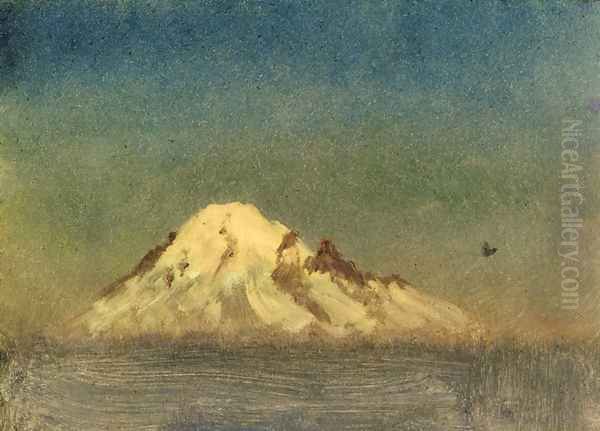 Snow Capped Moutain Oil Painting by Albert Bierstadt