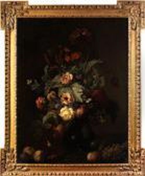 Grosses Blumenstilleben Oil Painting by Willem Van Aelst