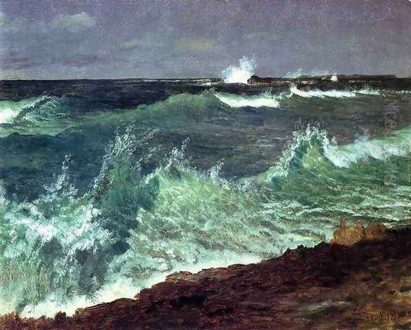 Seascape Oil Painting by Albert Bierstadt