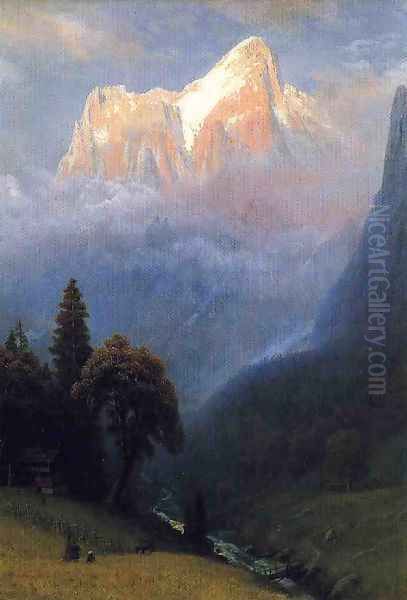 Storm Among The Alps Oil Painting by Albert Bierstadt