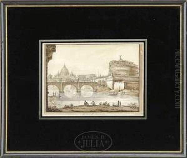 Ponte S. Angelo Oil Painting by Cornelis Ploos Van Amstel